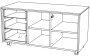  Тумба мобильная 3-х секционная обвязка YN, фасады YN / NZ-0203.YN.YN /  1224х564х620 обвязка YN, фасады YN - 1