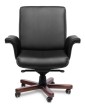 Кресло для персонала Classic chairs Плимут LB Meof-B-Plymouth-2 черная кожа - 1
