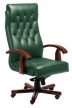 Кресло для руководителя Classic chairs Кембридж Meof-A-Cambridge-3 зелёная кожа