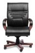 Кресло для персонала Classic chairs Лонгфорд LB Meof-B-Longford-2 черная кожа - 1