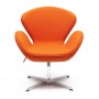 Дизайнерское кресло SWAN CHAIR оранжевый, кашемир - 1