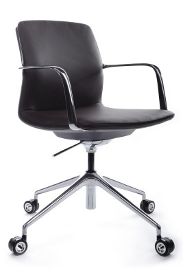 Кресло для персонала Riva Design Chair Plaza-M FK004-В12 тёмно-коричневая кожа