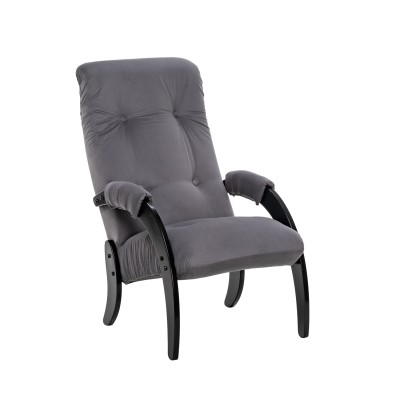 Кресло для отдыха Модель 61 Венге текстура, ткань V 32 Mebelimpex Венге текстура V32 серый - 00012367