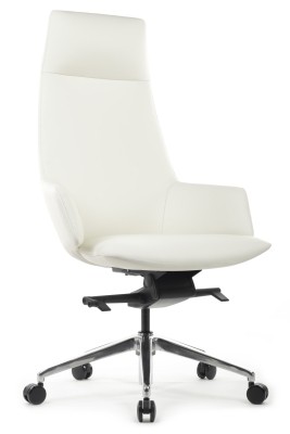 Кресло для руководителя Riva Design Chair А1719 белая кожа